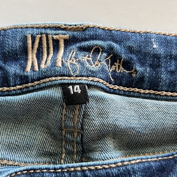 Kut From The Kloth Katy Boyfriend High Rise Size 14 - Picture 10 of 16